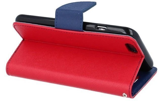 Telefono dėklas Hallo Fancy Book Case, skirtas Xiaomi Redmi S2, raudonas/mėlynas kaina ir informacija | Telefono dėklai | pigu.lt