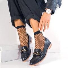 Черные женские лоферы с пряжкой цена и информация | Женские туфли | pigu.lt