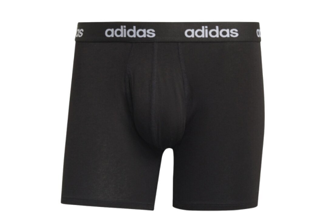 Trumpikės vyrams Adidas Linear Brief Boxer 2 Pack GU8888, juodos kaina ir informacija | Trumpikės | pigu.lt