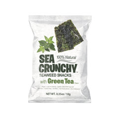 Jūros dumblių užkandžiai su žaliąja arbata Sea Crunchy, 12 vnt цена и информация | Закуски, чипсы | pigu.lt