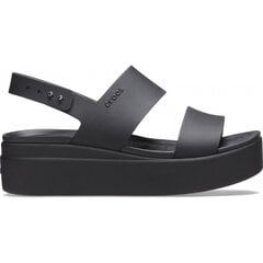 Crocs™ moteriškos basutės Brooklyn Low Wedge Womens, juodos kaina ir informacija | Basutės moterims | pigu.lt