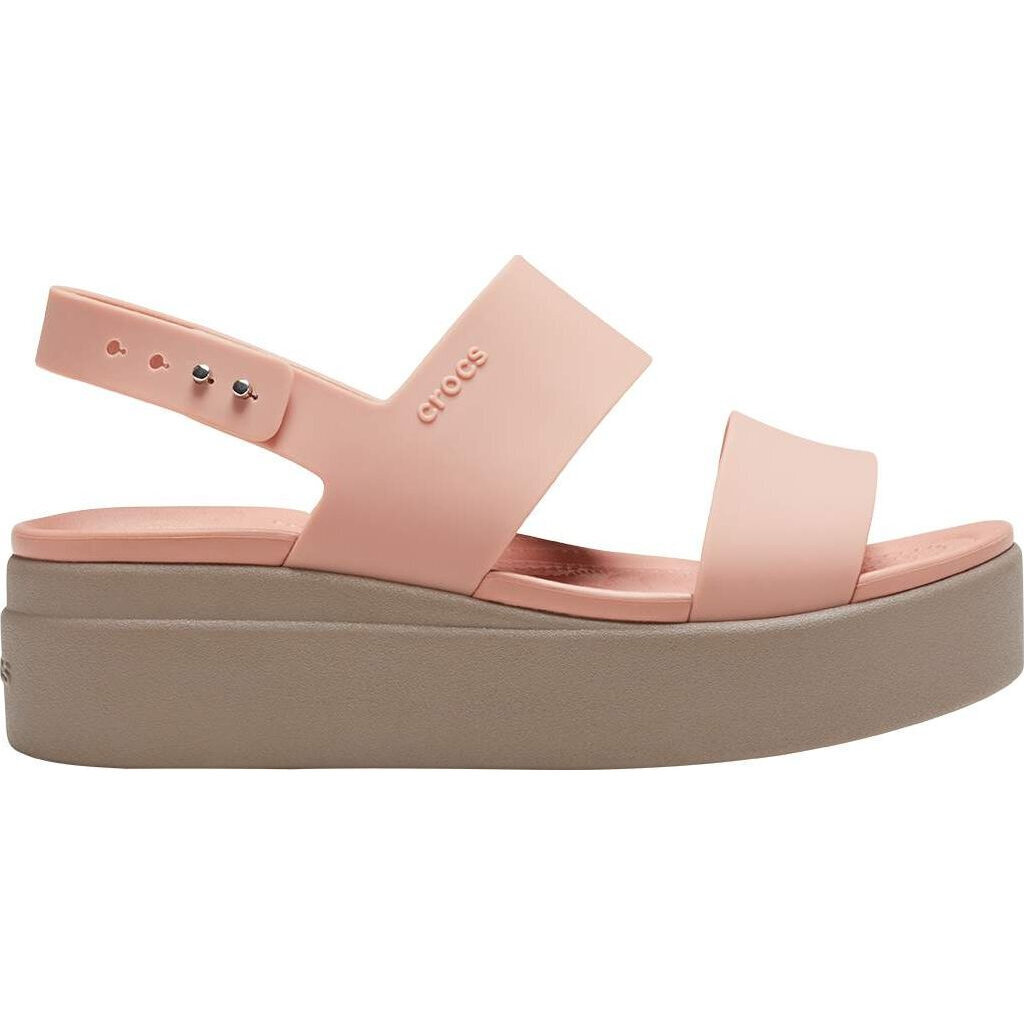 Basutės moterims Crocs™ Brooklyn Low Wedge Womens, rožinės цена и информация | Basutės moterims | pigu.lt