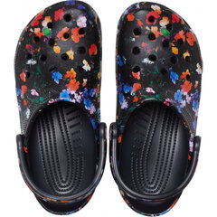 Crocs™ moteriškos šlepetės Classic Printed Floral Clog, juodos kaina ir informacija | Šlepetės moterims | pigu.lt