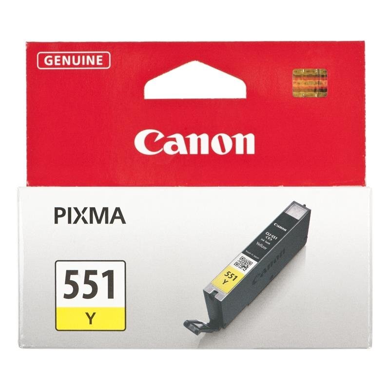 CANON CLI-551 Y Tinte yellow 7ml kaina ir informacija | Kasetės rašaliniams spausdintuvams | pigu.lt