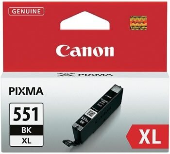 Canon CLI-551XL, juoda цена и информация | Kasetės rašaliniams spausdintuvams | pigu.lt