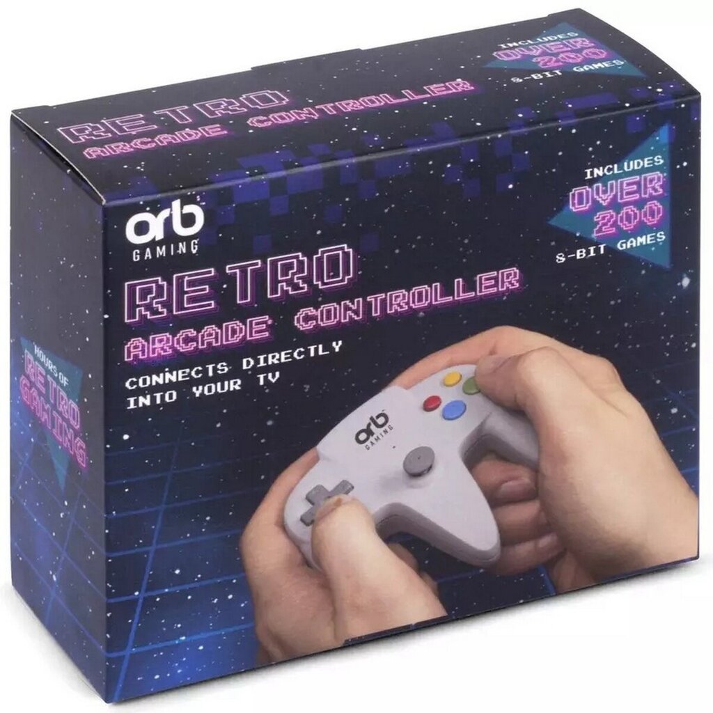 ORB Retro Arcade Controller incl. Over 200 8-Bit Games kaina ir informacija | Žaidimų konsolės | pigu.lt