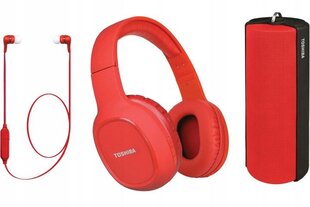 Беспроводные наушники и колонка Toshiba HSP-3P19 - Red цена и информация | Теплая повязка на уши, черная | pigu.lt