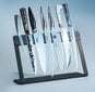 Samura metalinis virtuvinio peilio laikiklis su nuimamu magnetu, juodas kaina ir informacija | Peiliai ir jų priedai | pigu.lt