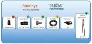 Набор “Огород” водопроводный цена и информация | Оборудование для полива | pigu.lt