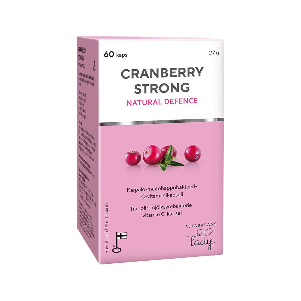 Maisto papildas Cranberry Strong, 60 kapsulių цена и информация | Vitaminai, maisto papildai, preparatai gerai savijautai | pigu.lt