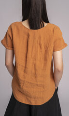 Женская льняная блуза,цвет haki цена и информация | Женские блузки, рубашки | pigu.lt