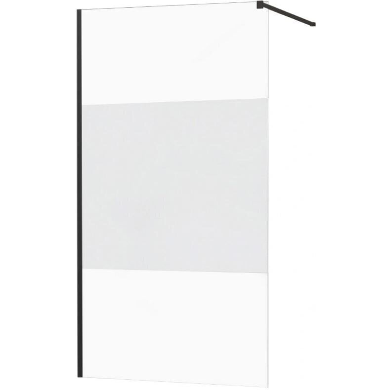 Dušo sienelė Mexen Kioto, black/pusiau matinis stiklas 70,80,90,100,110,120x200 cm kaina ir informacija | Dušo durys ir sienelės | pigu.lt