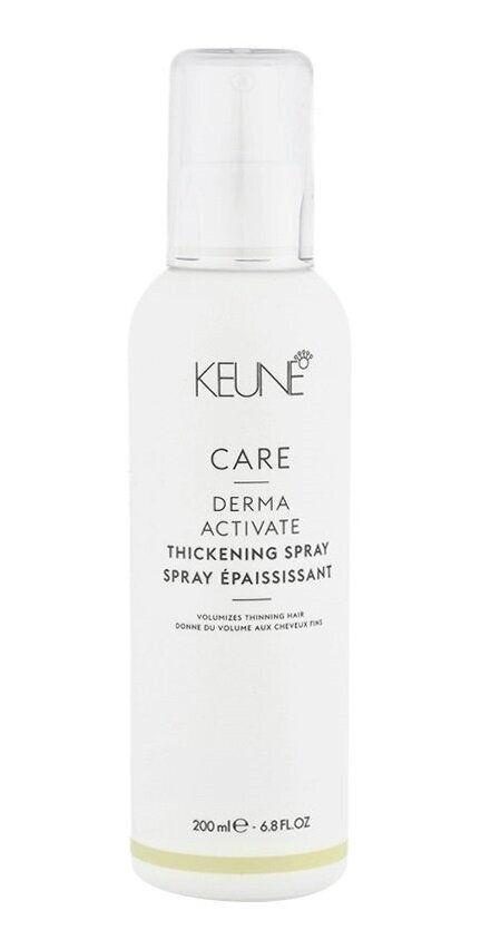 Plaukų purškiklis silpniems plaukams Keune Care Derma Activate Thickening Spray, 200 ml kaina ir informacija | Priemonės plaukų stiprinimui | pigu.lt