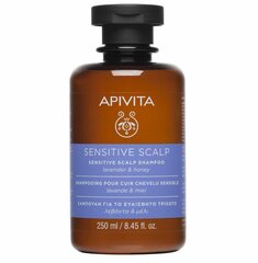 Raminamasis šampūnas jautriai galvos odai Apivita Sensitive Scalp Lavender & Honey, 250 ml kaina ir informacija | Šampūnai | pigu.lt