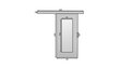 Durys nišai su veidrodžiu ADRK Furniture Tess 86, ąžuolo spalvos kaina ir informacija | Spintos | pigu.lt