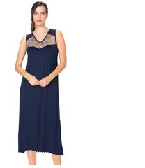 Ночная рубашка из бамбукового волокна для женщин 11006, синяя цена и информация | Женские пижамы, ночнушки | pigu.lt