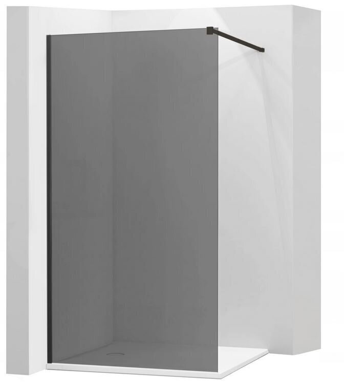 Dušo sienelė Mexen Kioto, black/grafito stiklas 70,80,90,100,110,120x200 cm kaina ir informacija | Dušo durys ir sienelės | pigu.lt