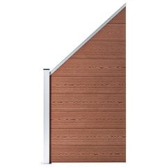 vidaXL Tvoros rinkinys, rudos spalvos, 273x186cm, WPC kaina ir informacija | Tvoros ir jų priedai | pigu.lt