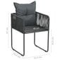 Lauko kėdės su pagalvėmis, 4 vnt., poliratanas kaina ir informacija | Lauko kėdės, foteliai, pufai | pigu.lt