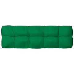 Pagalvė sofai iš palečių, 120x40x12 cm, žalia kaina ir informacija | Pagalvės, užvalkalai, apsaugos | pigu.lt