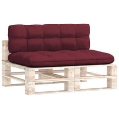 Pagalvėlės sofai iš palečių, 2vnt., raudonojo vyno spalvos kaina ir informacija | Pagalvės, užvalkalai, apsaugos | pigu.lt