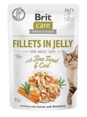 Brit Care suaugusioms katėms su kalakutiena, upėtakiu, vištiena ir tunu, 12x85 g kaina ir informacija | Brit Care Gyvūnų prekės | pigu.lt
