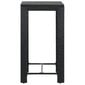 Sodo baro staliukas, 60,5x60,5x110,5cm, juodas kaina ir informacija | Lauko stalai, staliukai | pigu.lt