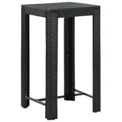 Sodo baro staliukas, 60,5x60,5x110,5cm, juodas kaina ir informacija | Lauko stalai, staliukai | pigu.lt