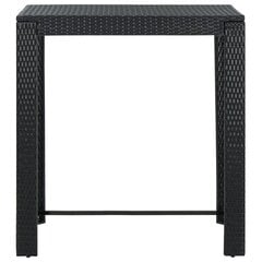 Sodo baro staliukas, 100x60,5x110,5cm, juodas kaina ir informacija | Lauko stalai, staliukai | pigu.lt
