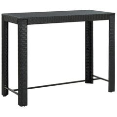 Sodo baro staliukas, 140,5x60,5x110,5 cm, juodas kaina ir informacija | Lauko stalai, staliukai | pigu.lt