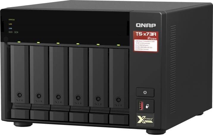 Qnap TS-673A-8G kaina ir informacija | Išoriniai kietieji diskai (SSD, HDD) | pigu.lt