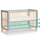 Kūdikio lovytė Kinderkraft Lunky 60x120 cm, balta kaina ir informacija | Kūdikių lovytės | pigu.lt