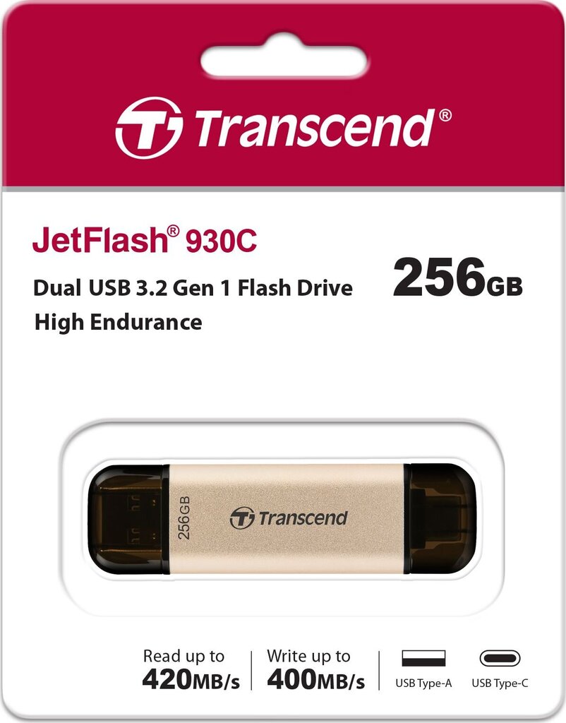 Transcend JetFlash 930C 256 GB kaina ir informacija | USB laikmenos | pigu.lt