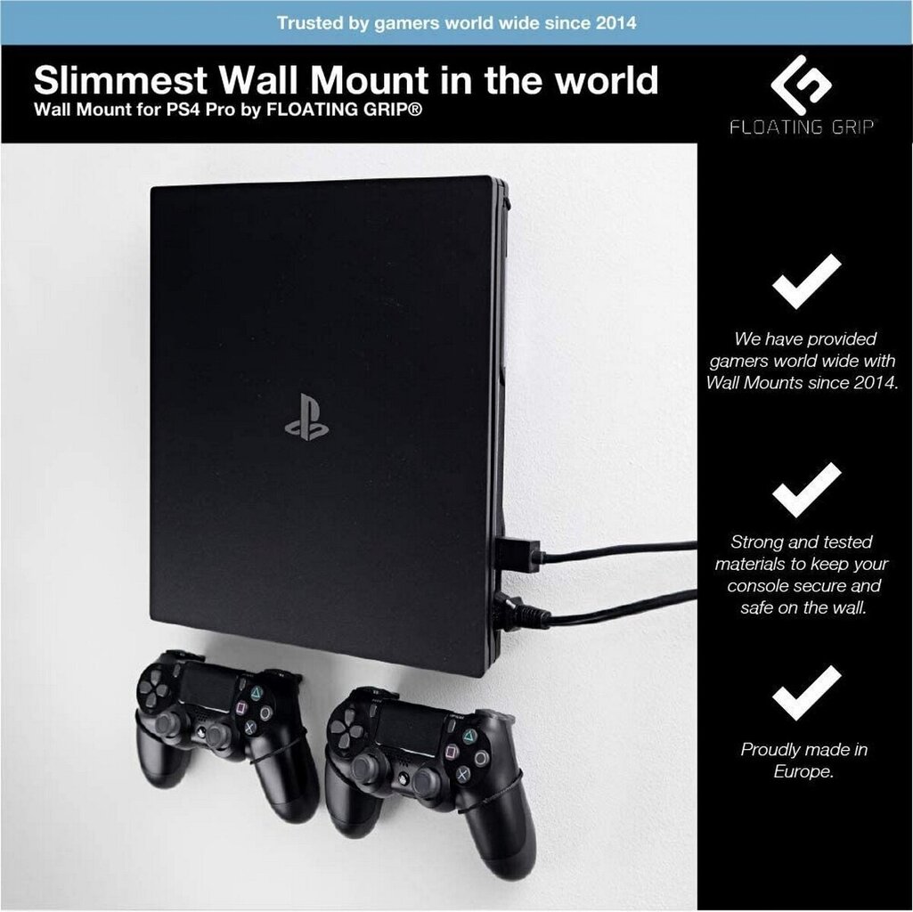 Floating Grip Wall Mount Bundle PS4 Pro kaina ir informacija | Žaidimų kompiuterių priedai | pigu.lt