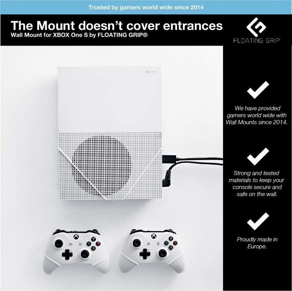 Floating Grip Wall Mount Bundle Xbox One S kaina ir informacija | Žaidimų kompiuterių priedai | pigu.lt