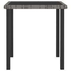Sodo valgomojo stalas, 70x70x73cm, pilkos spalvos kaina ir informacija | Lauko stalai, staliukai | pigu.lt