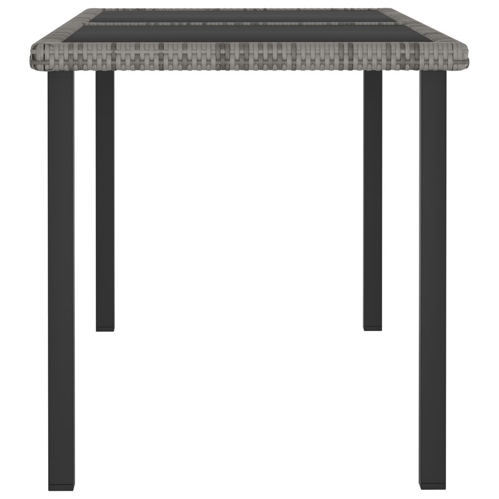 Sodo valgomojo stalas, 140x70x73cm, pilkas kaina ir informacija | Lauko stalai, staliukai | pigu.lt