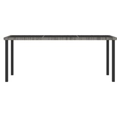 Sodo valgomojo stalas, 180x70x73cm, pilkas цена и информация | Садовые столы, столики | pigu.lt