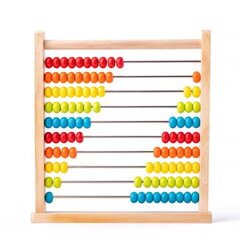 Woody 90401 Деревянные обучающие счеты с цветными бусинами для подсчета для детей от 3 лет + (28.5x27x5cm) цена и информация | Развивающие игрушки | pigu.lt