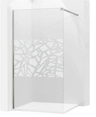 Dušo sienelė Mexen Kioto, chrom/stiklas su raštu 70,80,90,100,110,120x200 cm kaina ir informacija | Dušo durys ir sienelės | pigu.lt