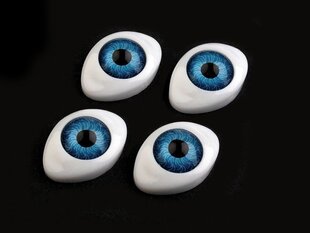 Овальные кукольные глазки, 16x23 мм, синие цена и информация | Аппликации, декорации, наклейки | pigu.lt