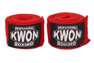 Лента боксерская Kwon Pro хлопок 5м, красная цена и информация | Боевые искусства | pigu.lt
