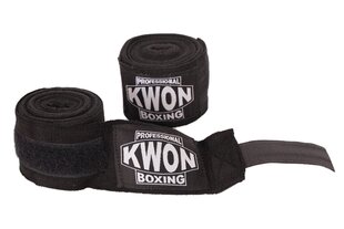 Боксерская лента Kwon Pro резинка 5м, черная цена и информация | Боевые искусства | pigu.lt