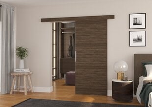 Durys nišai ADRK Furniture Daan 86, rudos kaina ir informacija | Spintos | pigu.lt