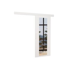 Двери для ниши с зеркалом ADRK Furniture Brit 86, белые цена и информация | Шкафы | pigu.lt