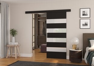 Двери для ниши ADRK Furniture Milou 86, белые/черные цена и информация | Шкафы | pigu.lt