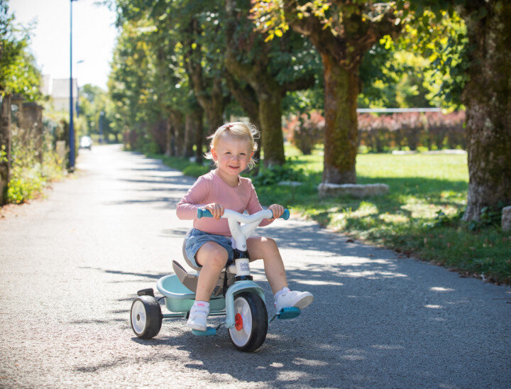 Stumiamas triratukas Smoby Baby Balade Plus, mėlynas kaina ir informacija | Triratukai | pigu.lt