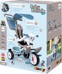 Трехколесный велосипед Smoby Baby Balade Plus, синий цена и информация | Трехколесные велосипеды | pigu.lt