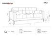 Dvivietė sofa Cosmopolitan Design Bali, smėlio/auksinės spalvos kaina ir informacija | Sofos | pigu.lt