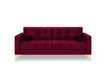 Dvivietė sofa Cosmopolitan Design Bali, raudona/auksinės spalvos